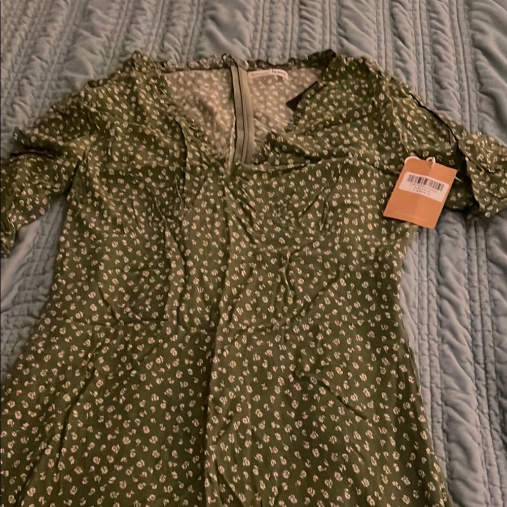 Reformation Green Sweetheart Sundress